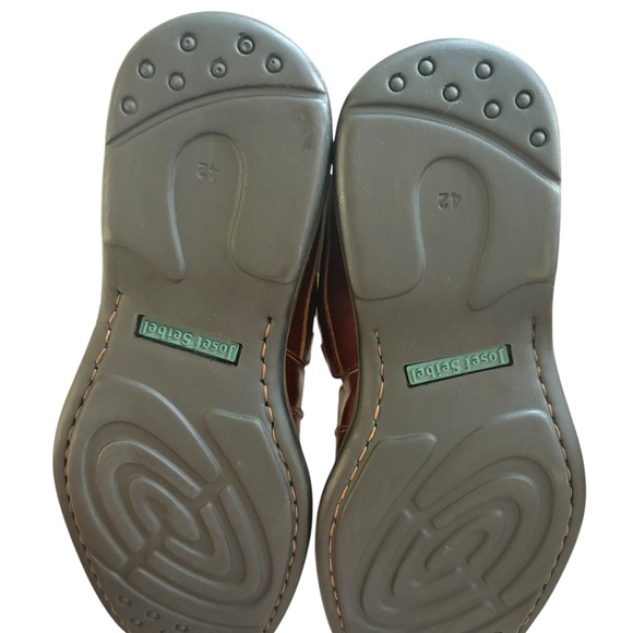 Josef Seibel Brown Leather Loafers Slip-Ons - Picture 8 of 9